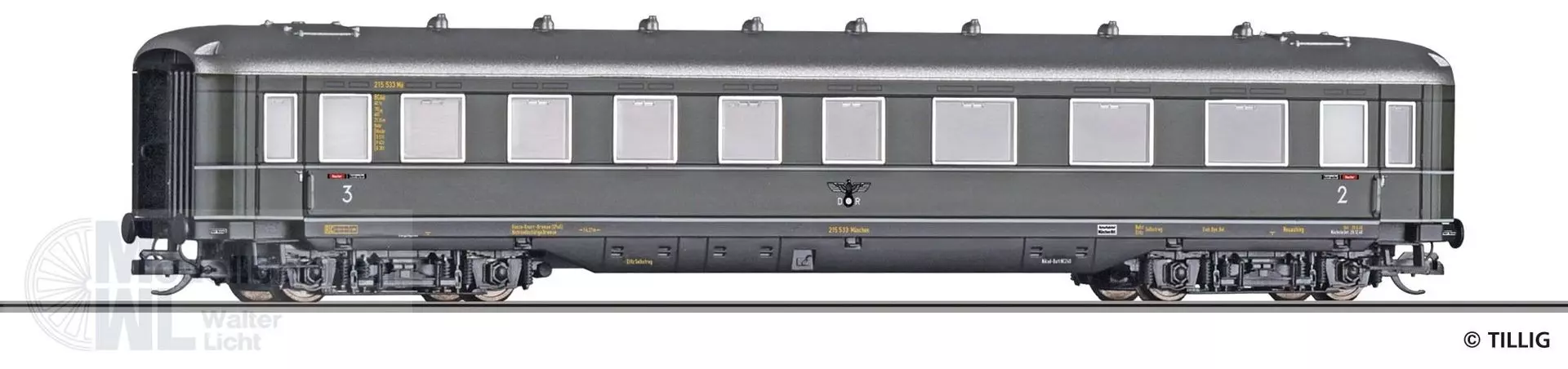 Tillig 16931 - Personenwagen DRG Ep.II 2/3.Kl. TT 1:120