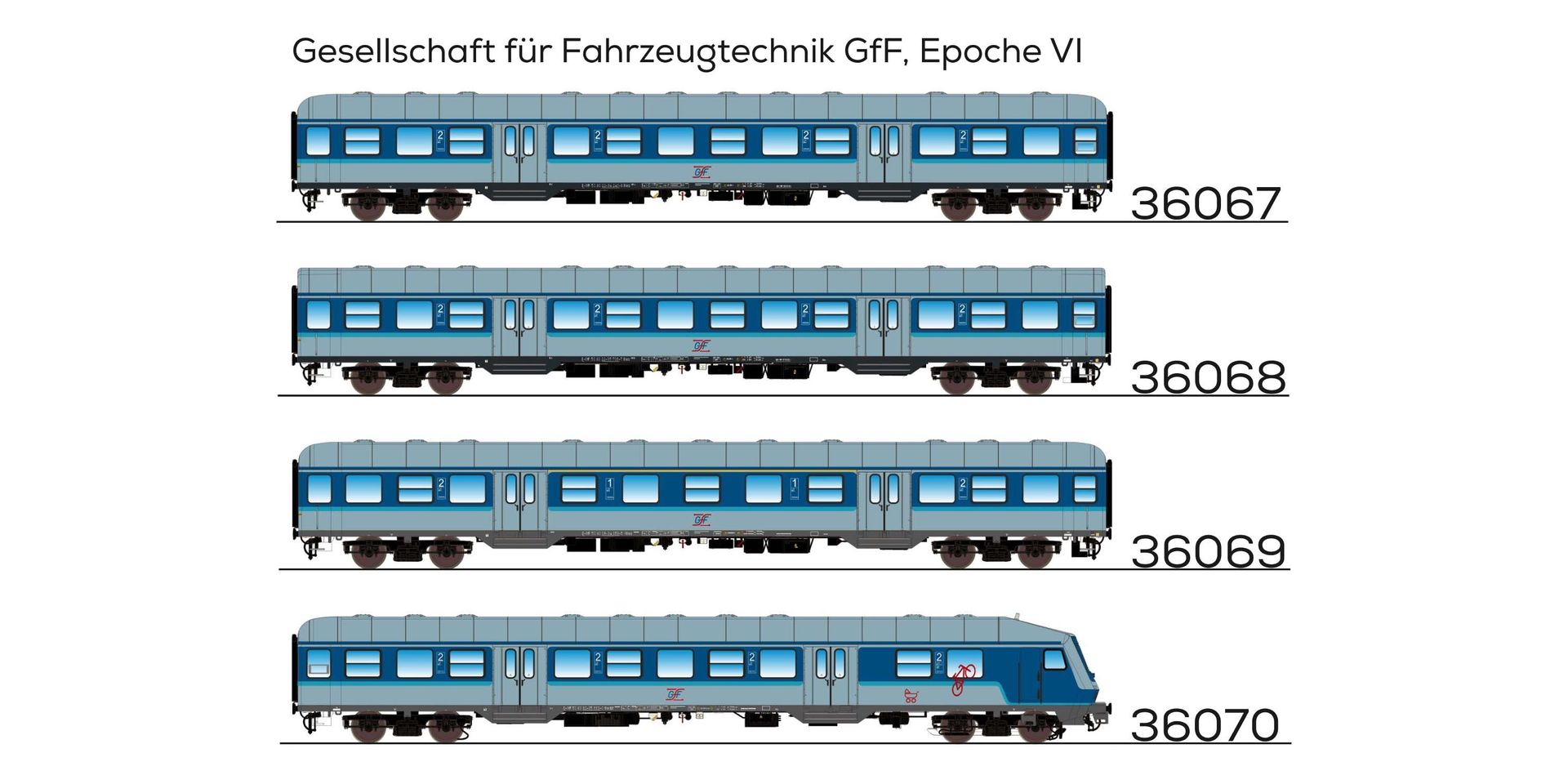 ESU 36067 - Mitteleinstiegswagen GfF Ep.VI 2.Kl. H0/GL
