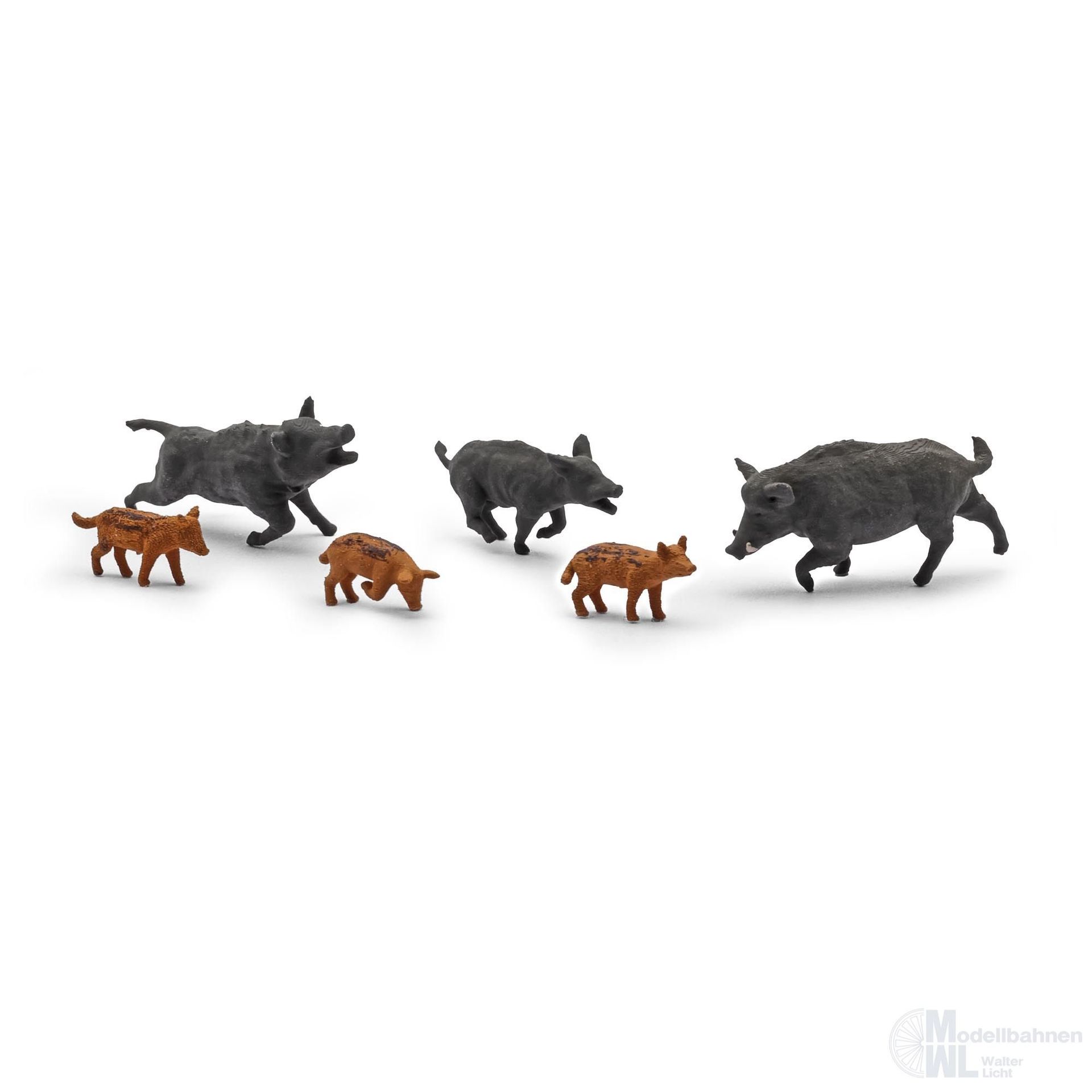 Busch 1127 - Wildschweine 6 Stück H0 1:87