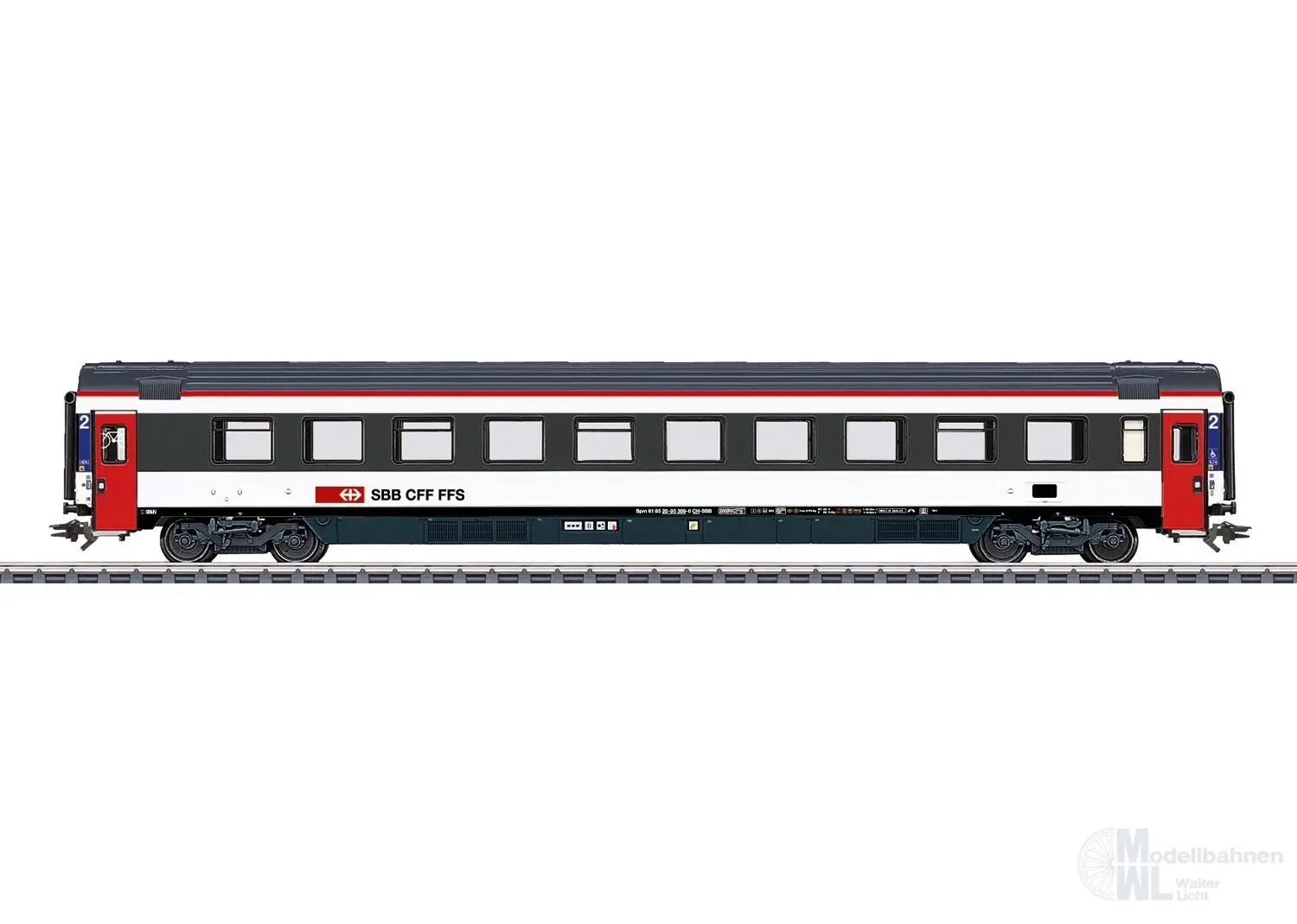 Märklin 43675 - EuroCity Schnellzugwagen SBB Ep.VI 2.Kl. H0/WS