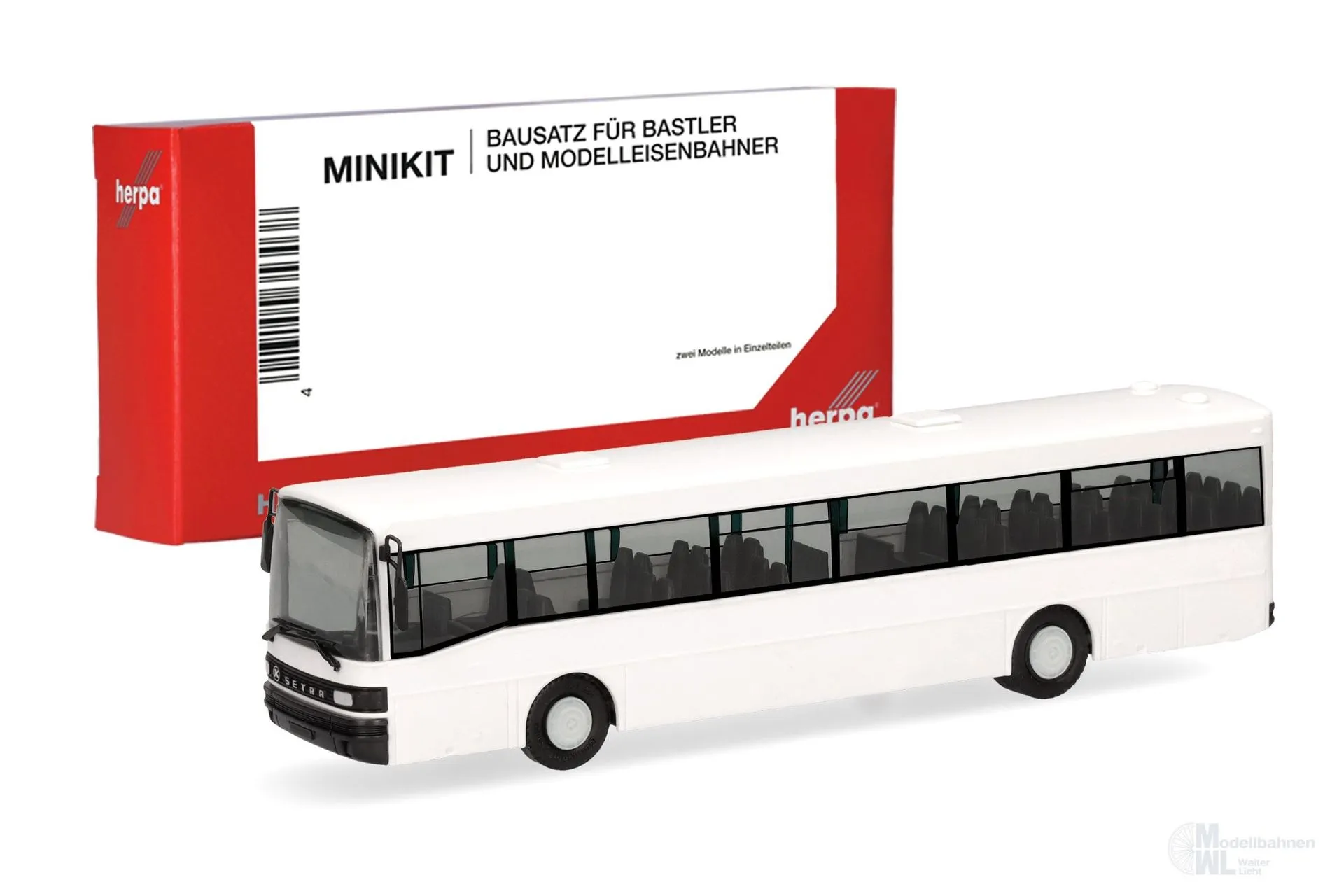 Herpa 014304 - MiKi Setra 215 SL weiß 1 Stück H0 1:87