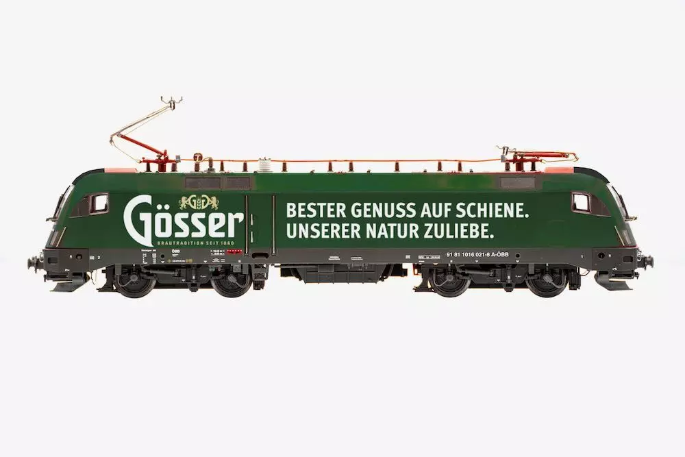 Jägerndorfer Modellbahn 28700 - E-Lok BR 1016 021 ÖBB Ep.VI Gösser H0/GL