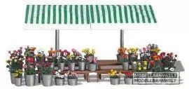 Busch 1072 - Marktstand Blumen H0 1:87