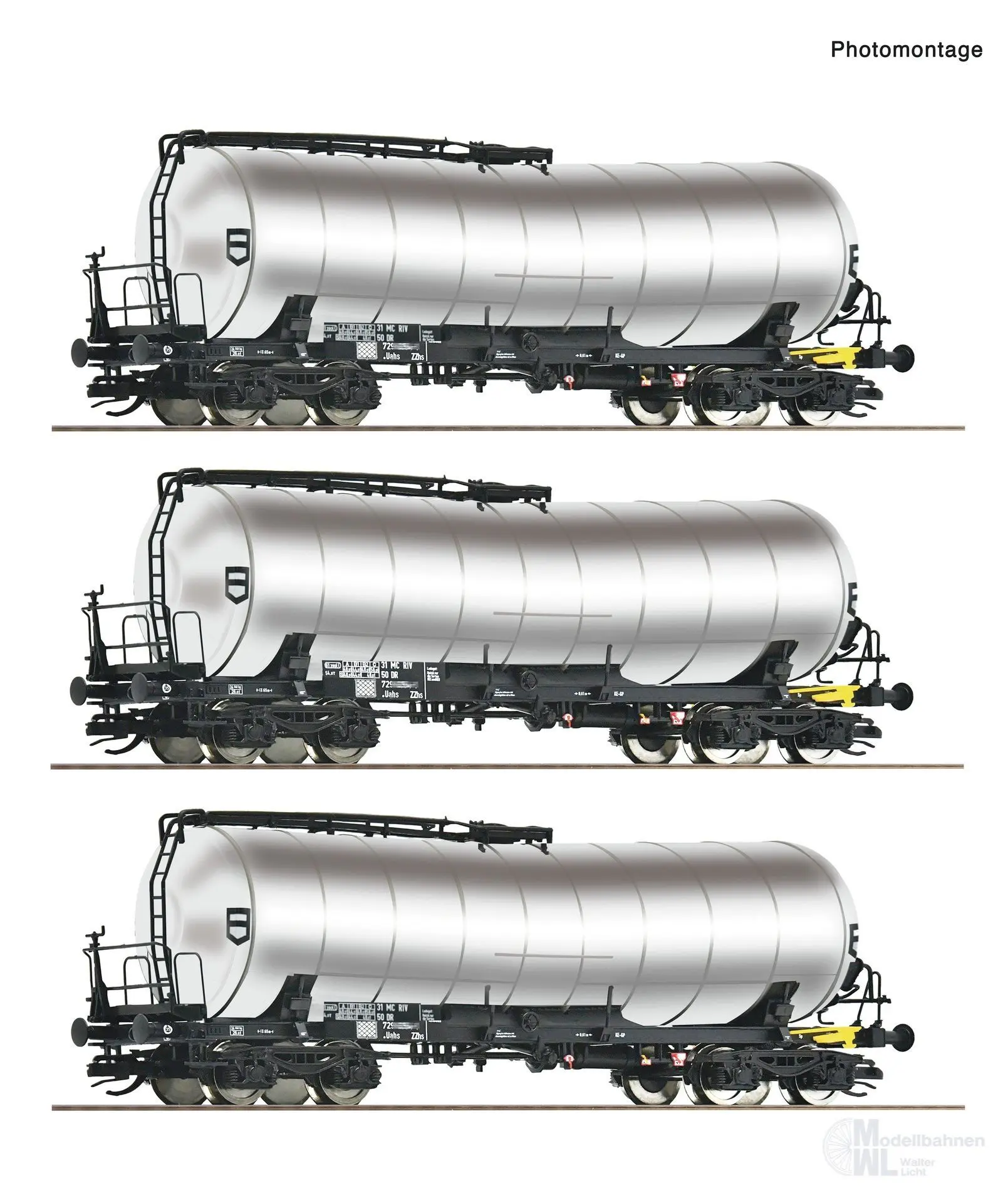 Roco 6680032 - Knickkesselwagen Set DR Ep.IV 3.tlg. Chrom TT 1:120