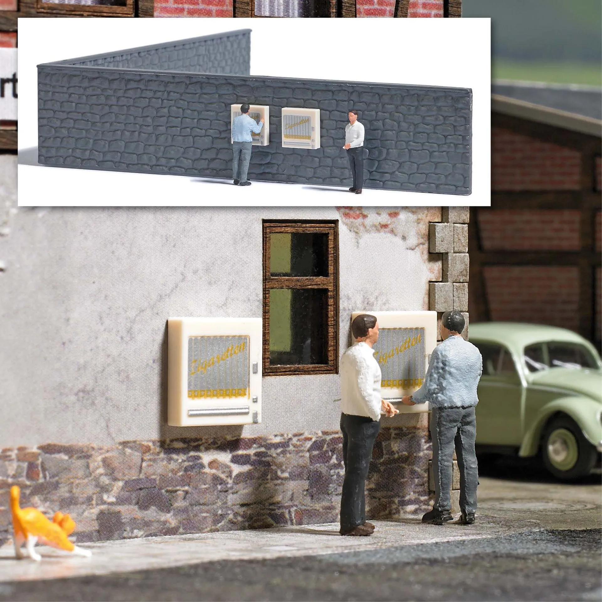 Busch 7919 - A-Set: Raucherecke H0 1:87