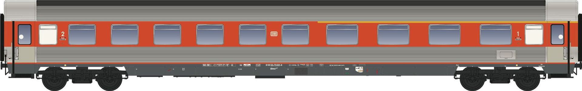 LS Models 46011-1 - Personenwagen LHB Prototyp Ep.IV ABwümz 227 orange H0/GL
