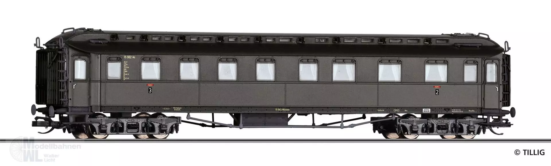 Tillig 12006 - Personenwagen DB Ep.III 2/3.Kl. TT 1:120