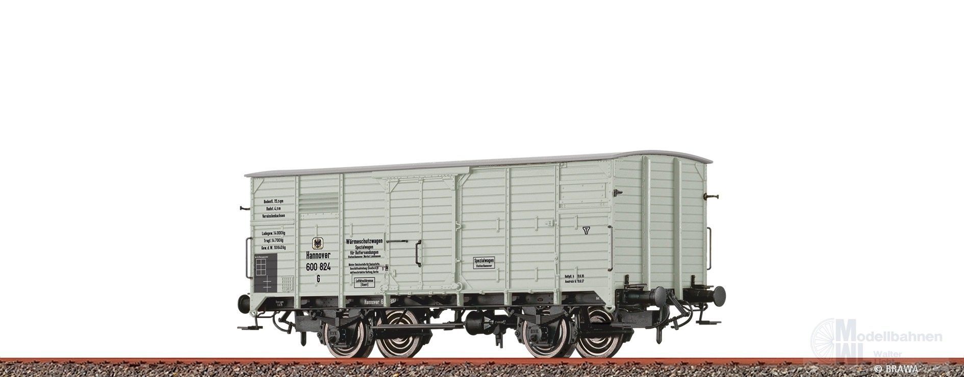 Brawa 49882 - Wärmeschutzwagen K.P.E.V. Ep.I H0/GL