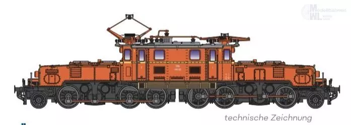 Jägerndorfer Modellbahn 60202_2 - E-Lok Rh 1189 ÖBB Ep.IV blutorange N 1:160 Sound