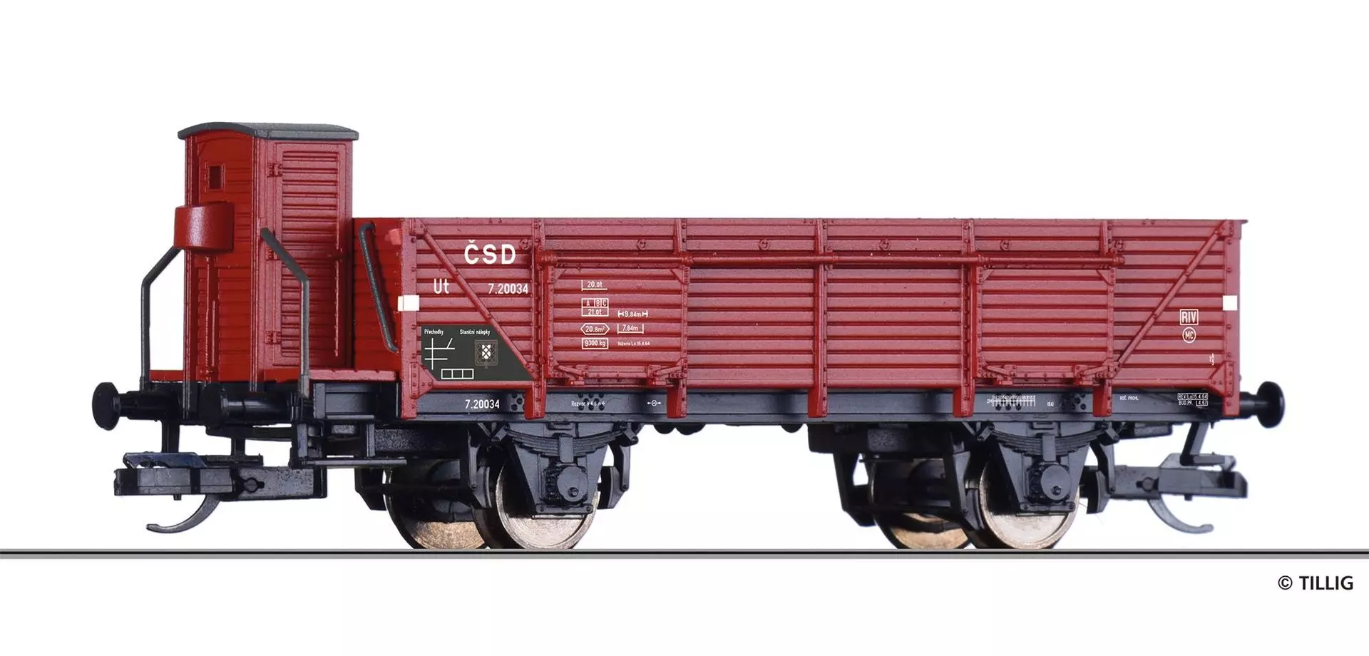 Tillig 17622 - Güterwagenb offen CSD Ep.II Ut TT 1:120