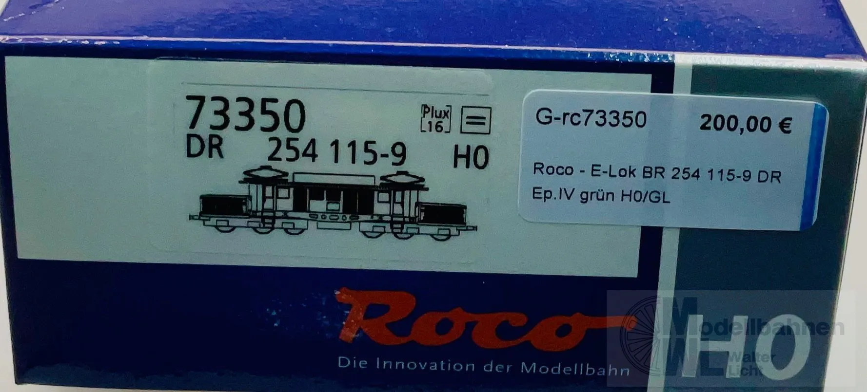 Roco 73350 - Roco - E-Lok BR 254 115-9 DR Ep.IV grün H0/GL