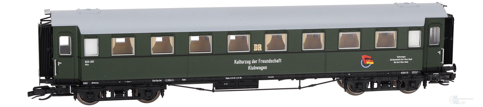 Saxonia Modellbau 120222 - Personenwagen DR Ep.III C4Ü Sa 07 Kulturzug Beleuchtung TT 1:120