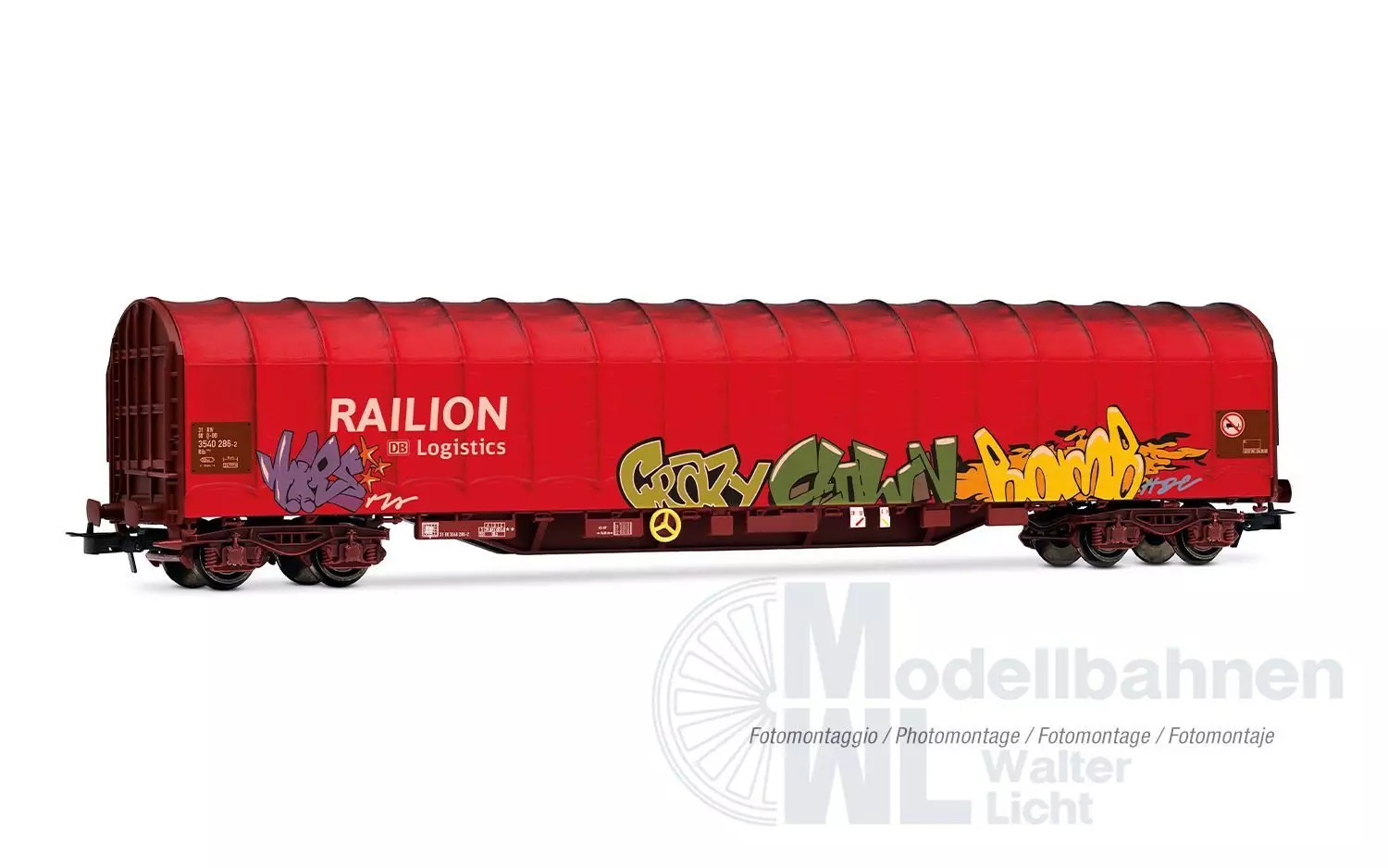 Rivarossi 6680 - Schiebeplanenwagen DB Ep.V/VI Graffitti H0/GL
