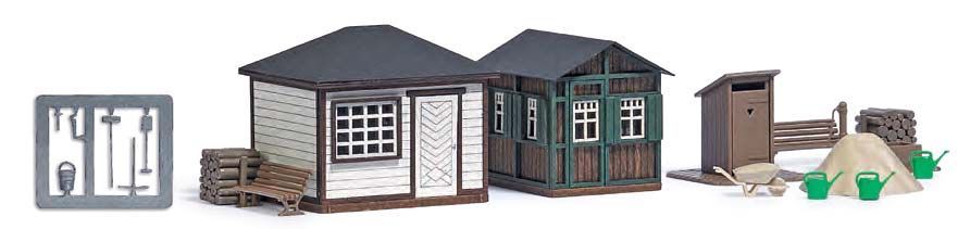 Busch 1616 - Gartenlauben Set 1 H0 1:87