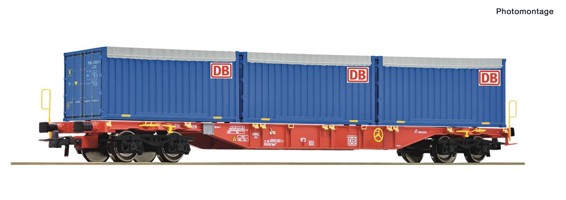Roco 6600307 - Containertragwagen Sgns DB AG + Container