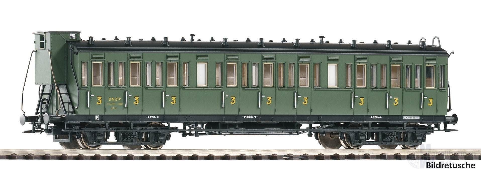 Piko 53337 - Abteilwagen SNCF Ep.III 3.Kl. Mit Bremserhaus H0/GL