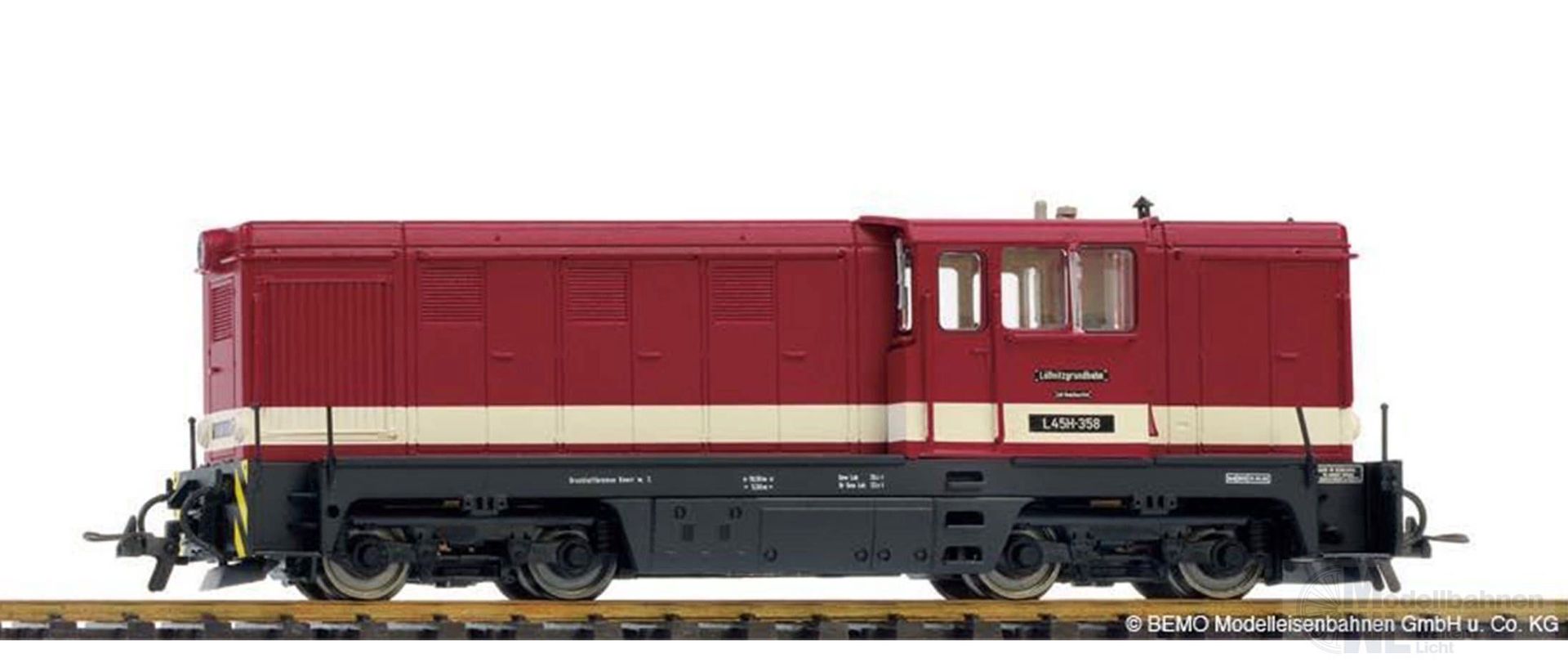 Bemo 1020875 - Diesellok SDG L45H-358 Lössnitzgrundbahn rot H0e