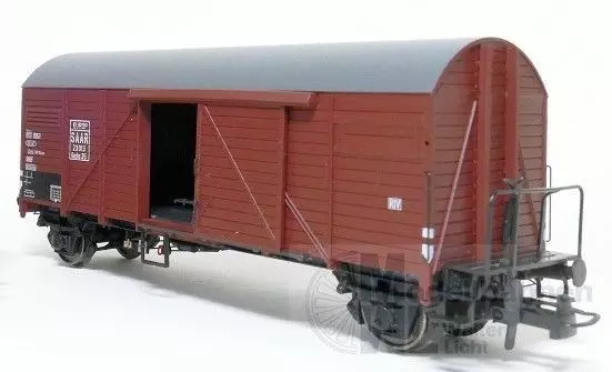 Exact Train 23623 - Güterwagen gedeckt SAAR Ep.III Bremen Gmhs35 EUROP mit Bremserbühne H0/GL