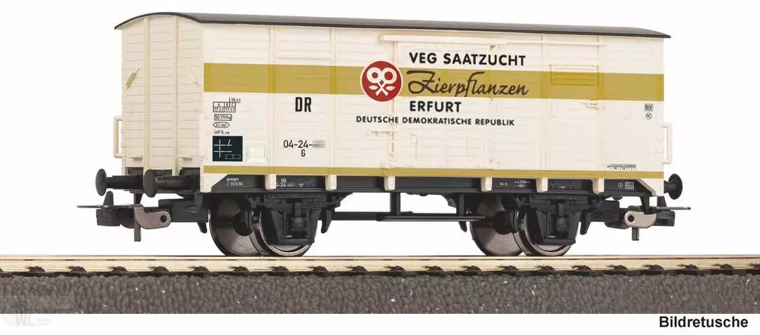 Piko 24555 - Güterwagen ged. DR Ep.III VEG Saatgut H0/GL