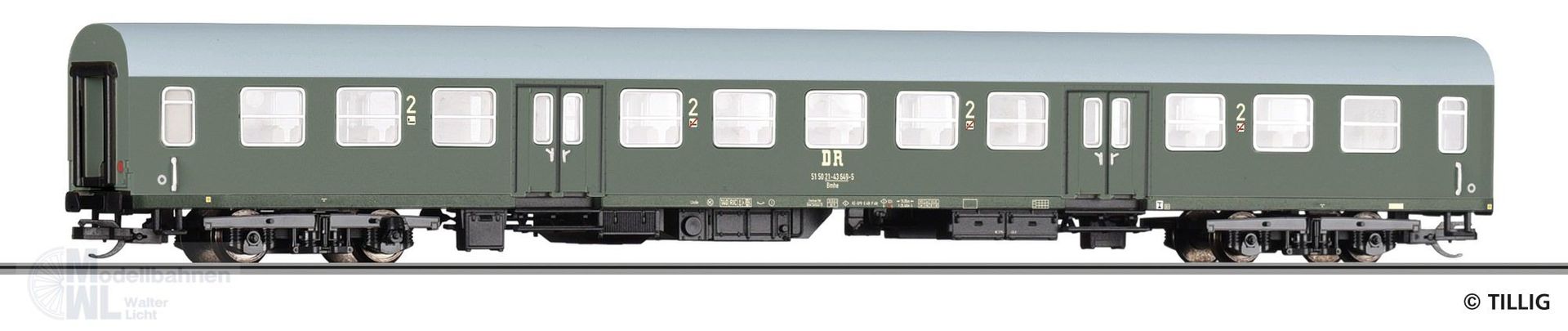 Tillig 12609 - Reisezugwagen DR Ep.IV TT 1:120 Tillig 12609 - Reisezugwagen DR Ep.IV TT 1:120