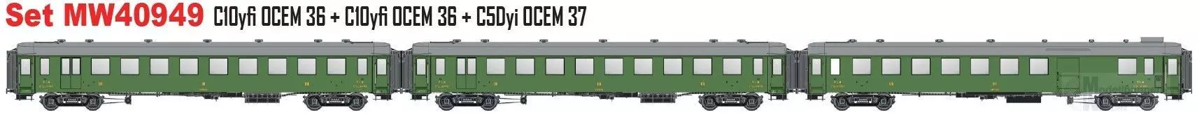 LS Models MW40949 - Personenwagen Set PLM Ep.IIb OCEM 3.tlg. H0/GL