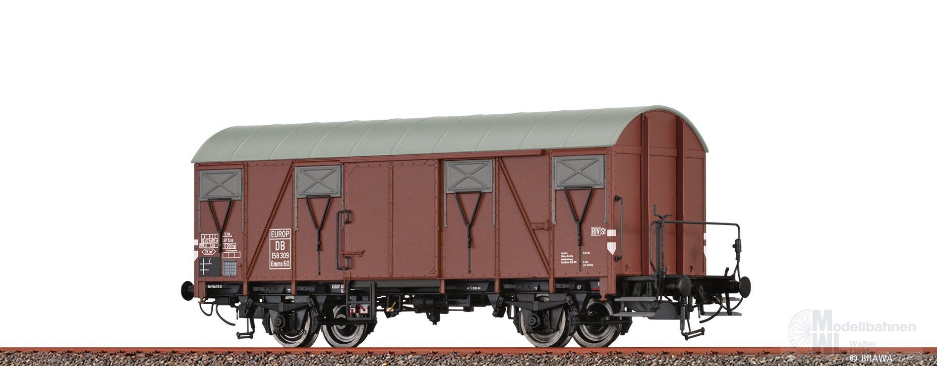 Brawa 50142 - Güterwagen ged. DB Ep.III Gmms60 EUROP H0/GL Brawa 50142 - Güterwagen ged. DB Ep.III Gmms60 EUROP H0/GL
