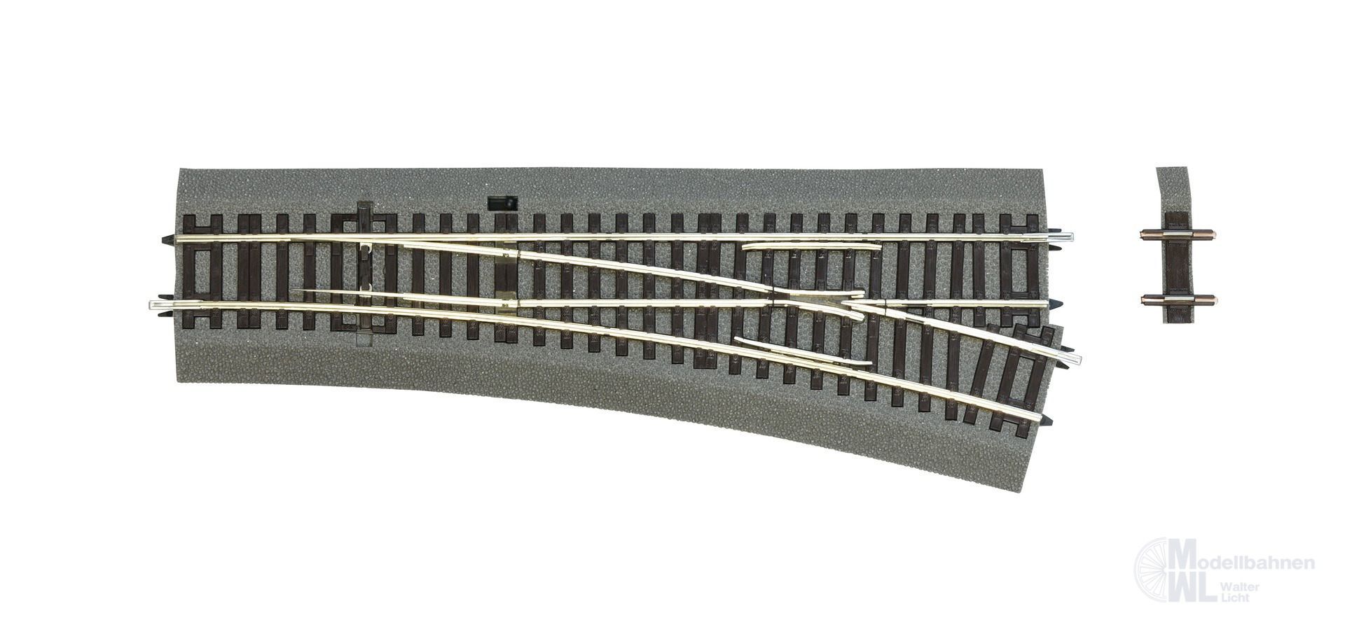 Roco 42535 - Weiche WR-15 rechts hand mit Bettung H0/GL