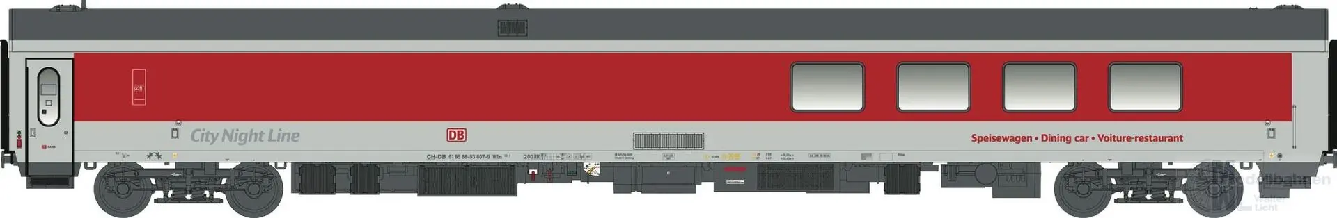 LS Models 49067AC - Speisewagen DB Ep.V City Night Line weiß/rot H0/WS
