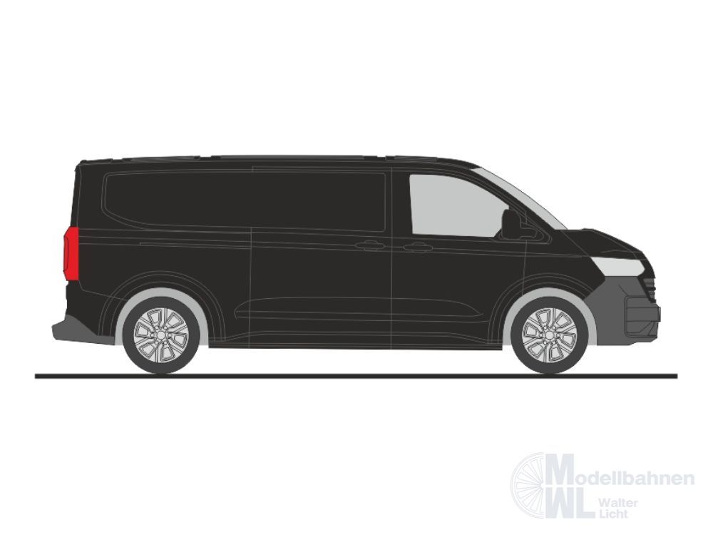 Rietze 11730 - Volkswagen e-Transporter T7 Kasten LR FD mid night black metallic H0 1:87