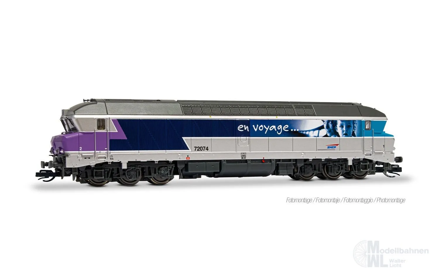 Arnold 9087HM - Diesellok CC 72074 SNCF Ep.V En voyage TT 1:120 Sound