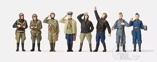 Preiser 72543 - Stehende Piloten, Bodenperson 1:72