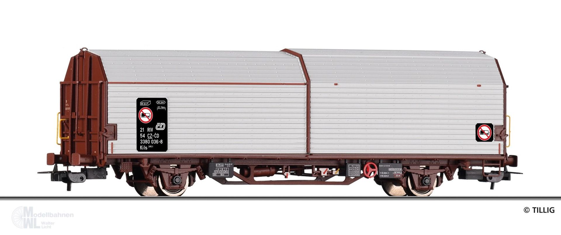 Tillig 77074 - Teleskophaubenwagen CD Ep.VI Kils 245.1 H0/GL