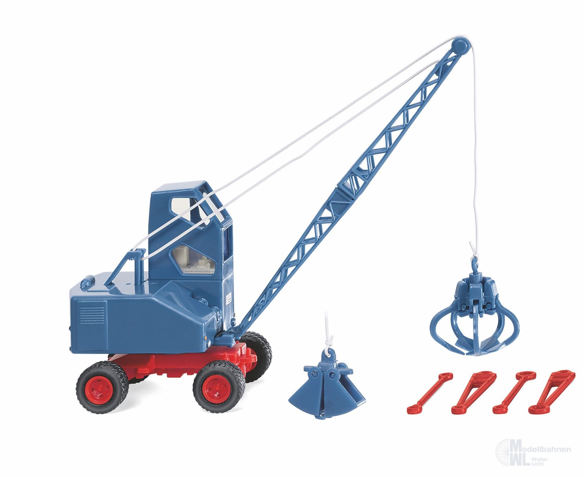 Wiking 066202 - Seilbagger Fuchs F301 mit Schrottgreifer brilliantblau H0 1:87