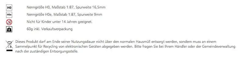 Tillig 85192 - Dreischienen-Schmalspurweiche links Länge 228 mm H0-H0e/H0e