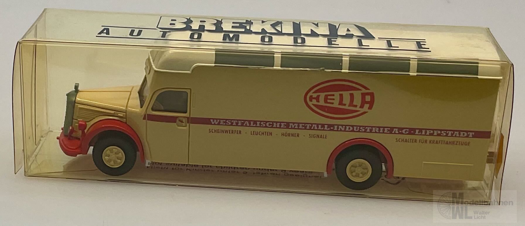 Brekina bre55191 - BREKINA - Mercedes-Benz L 6600 Koffer LKW Hella H0 1:87