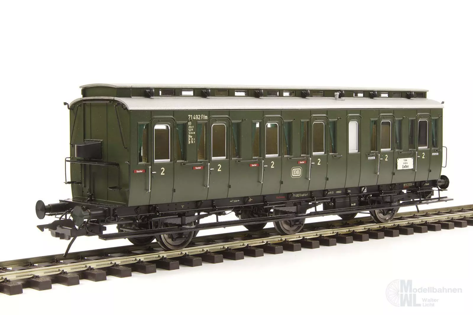 Lenz 41163-02 - Abteilwagen DB Ep.III Bauart C3 ohne Bremserhaus Betr.-Nr. 063 163 Ffm Spur 0