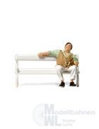 Preiser 28274 - Mann auf Parkbank H0 1:87