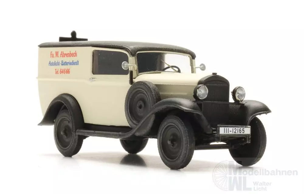 ARTITEC b.v. 387.649 - Opel 1.2l Kastenwagen Ahrenbeck Fertigmodell H0 1:87