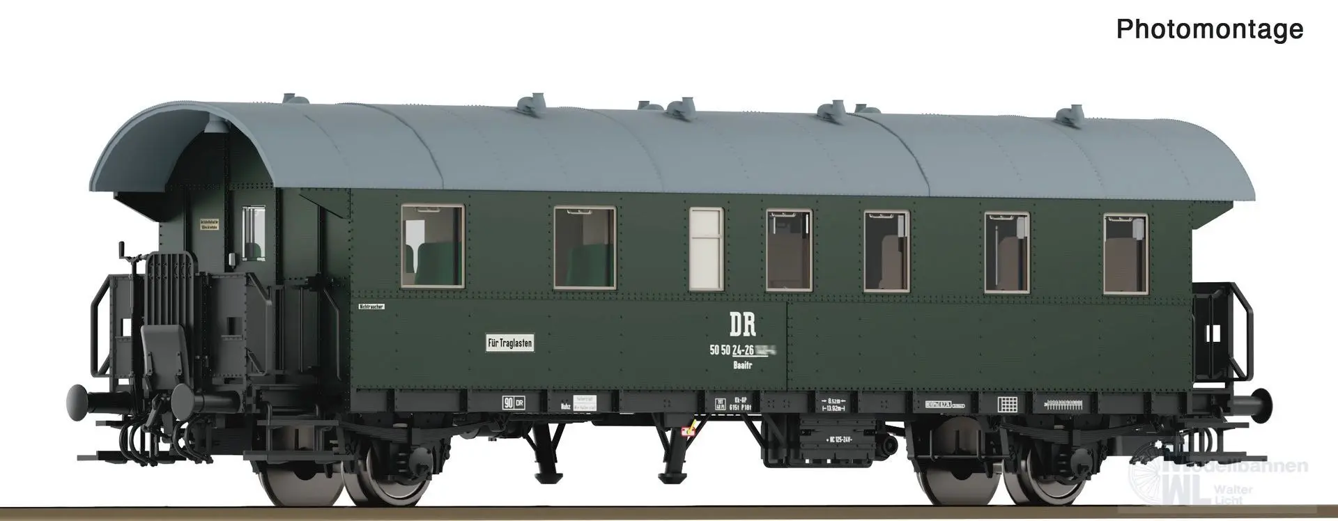Roco 6280049 - Personenwagen Donnerbüchse DR Ep.IV 2.Kl. Bi 2. TT 1:120