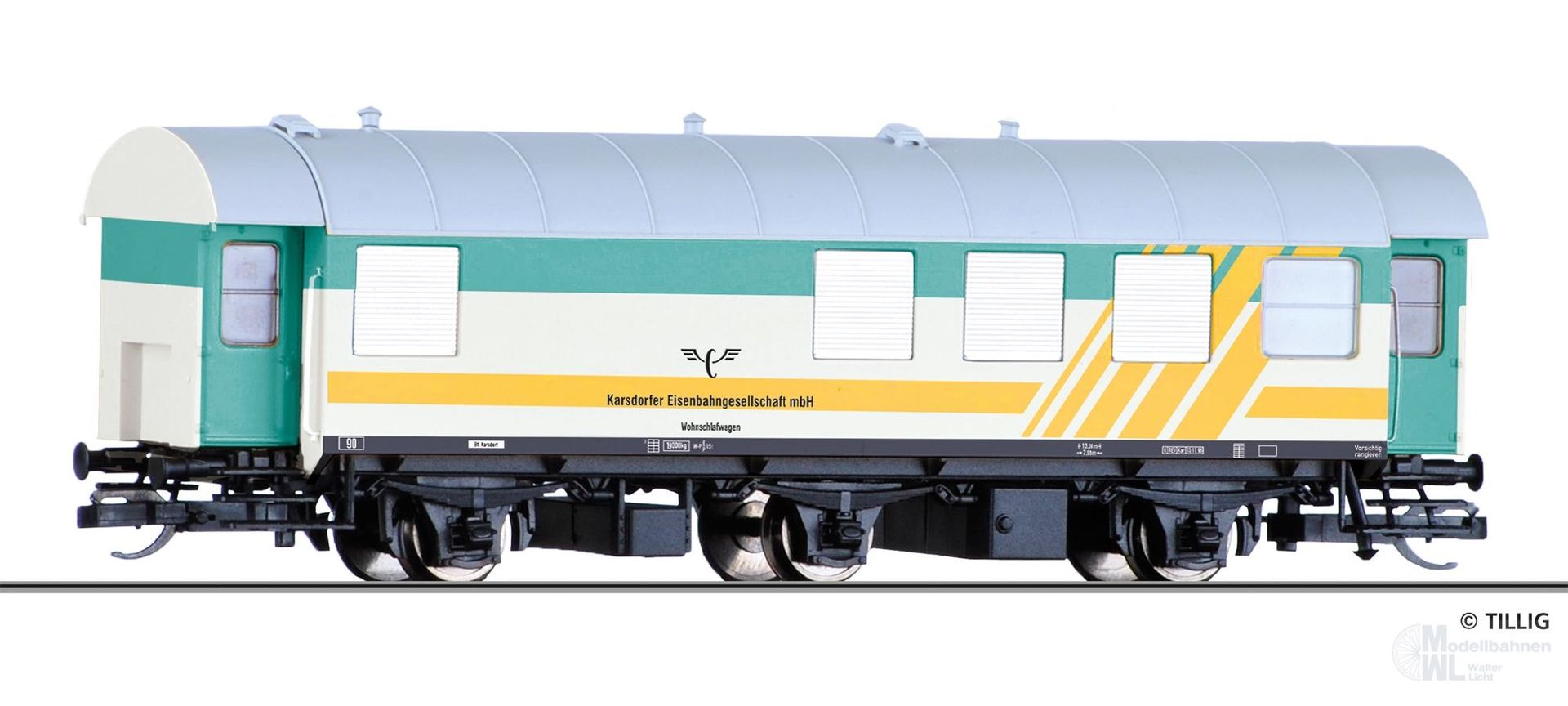 Tillig 95930 - Wohn-/Schlafwagen Karsdorfer Eisenbahngesellschaft Ep.V TT 1:120