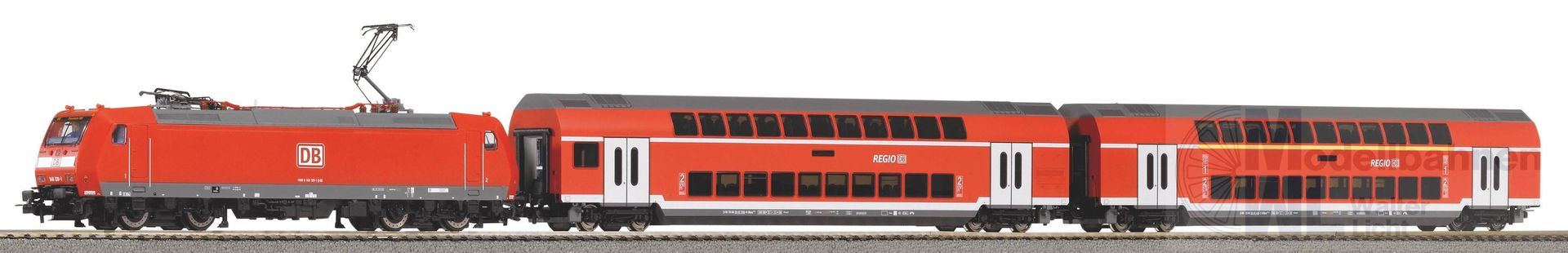 Piko 59102 - PSCwlan S-Set DB AG BR 146 mit 2 Dosto A-Gleis & B VI H0/GL