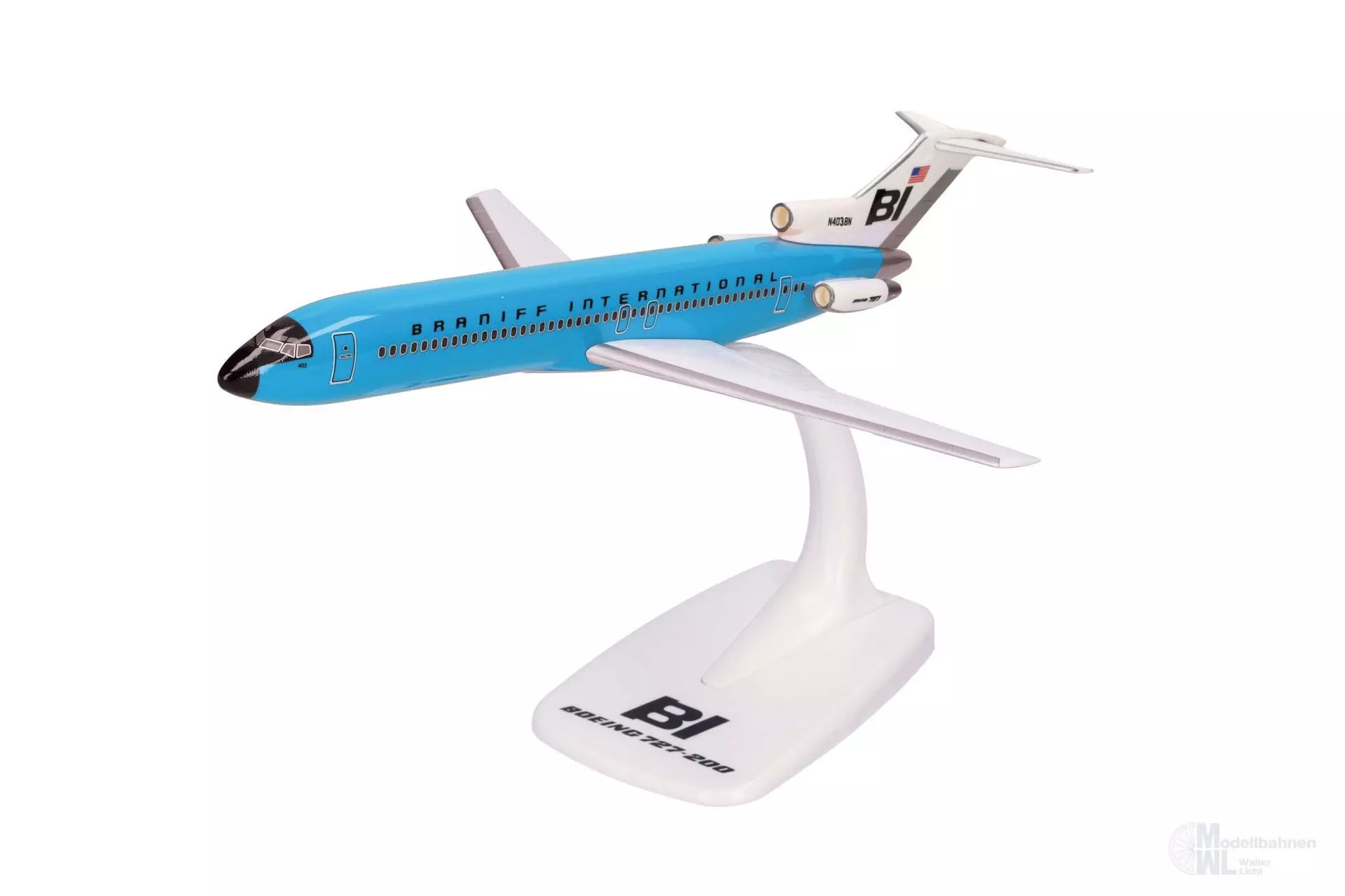 Herpa 613996 - Boeing 727-200 Braniff new dark blue H0 1:200