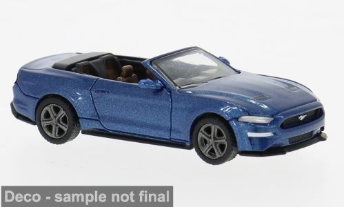 PCX-Models 870564 - Ford Mustang VI Cabriolet dunkelblau 2020 H0 1:87