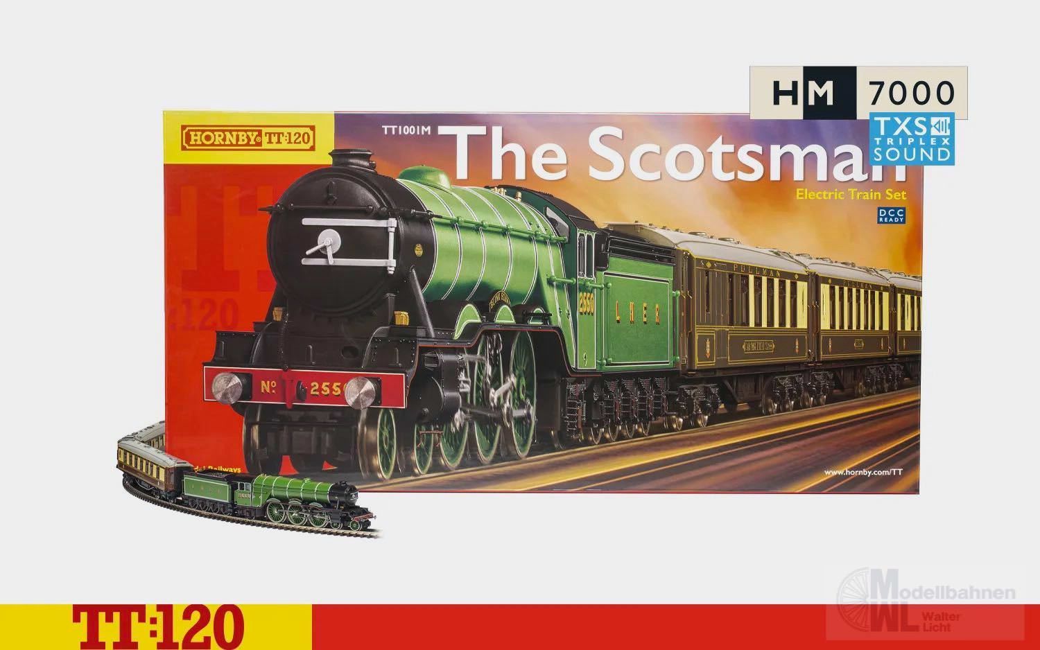 HORNBY TT TT1001TXSM - The Scotsman Digital Train Set - Era 4 (Sound Fitted) EU-Transformator TT 1:120