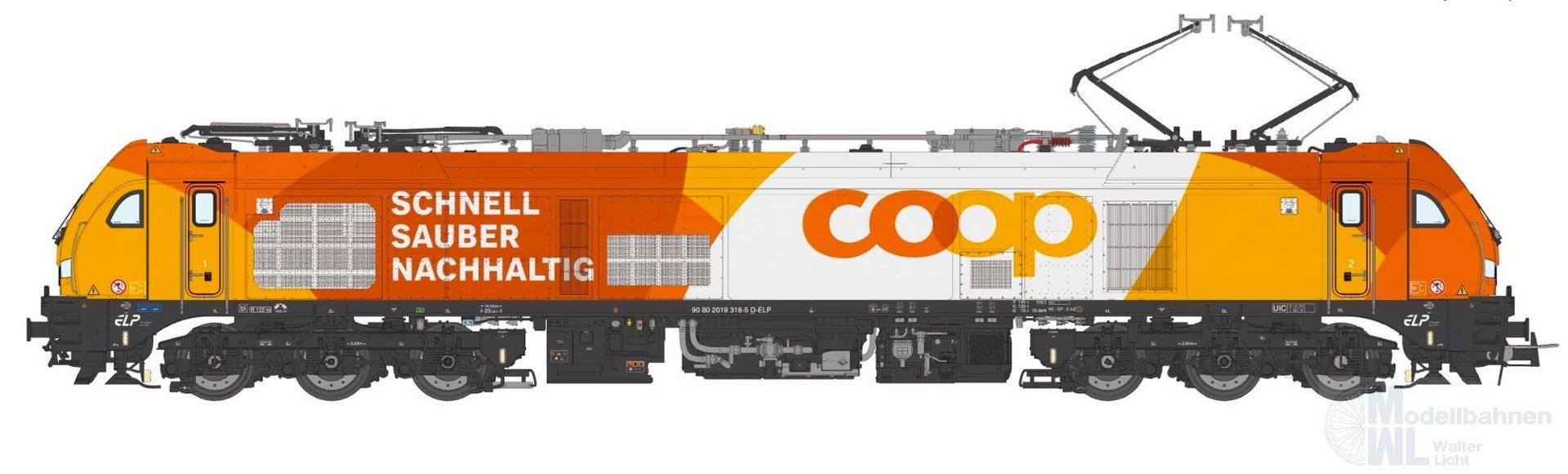 Sudexpress N0193180 - Zweikraftlok BR 2019 318-5 Euro 9000 railCare Ep.VI Coop N 1:160 Sound