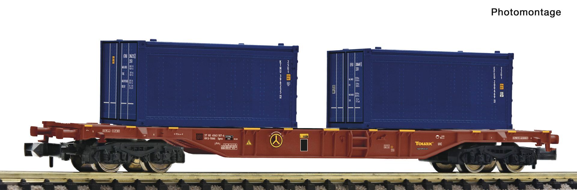 Fleischmann 6660186 - Containertragwagen Touax Ep.VI Sgns N 1:160