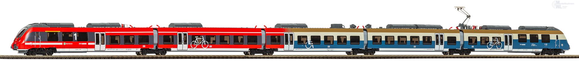 Piko 47248 - Triebwagen Talent 2 S-Bahn Rostock Ep.VI 5.tlg. Jubiläumszug TT 1:120