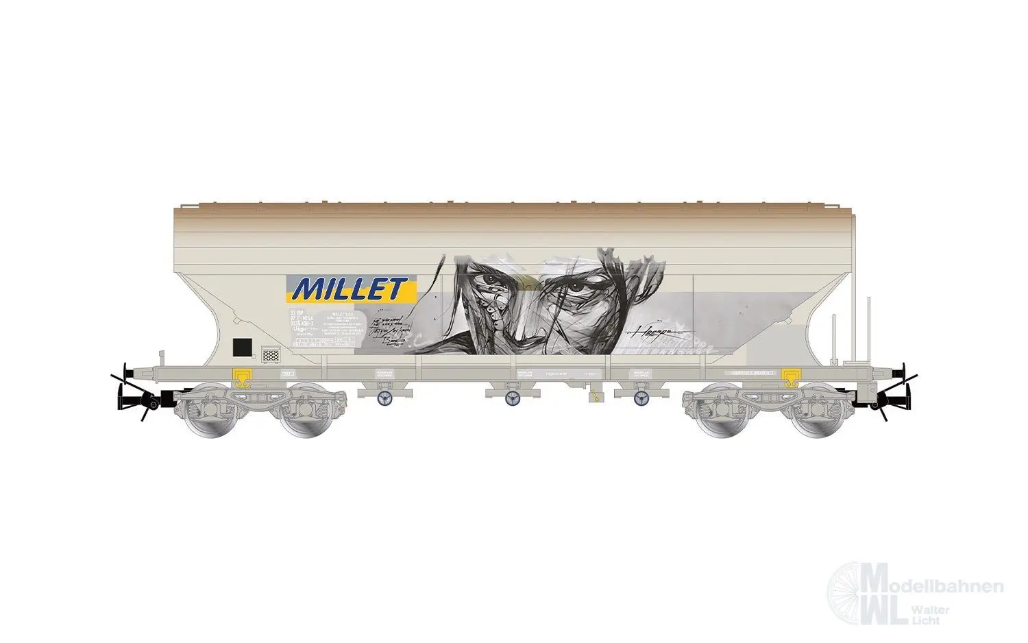 Jouef 6319 - Silowagen SNCF Ep.V Millet H0/GL